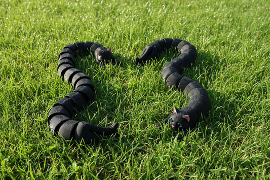 Articulated Black Long Cats